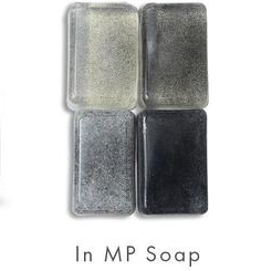 black glitter in mp soap